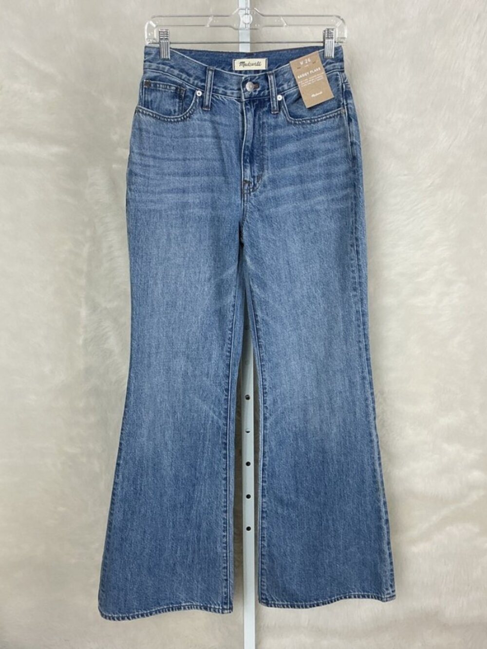 Madewell High Waisted Baggy Flare Blue Jeans NWT 26